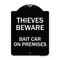 Signmission Thieves Beware Bait Car on Premises Heavy-Gauge Aluminum Architectural Sign, 24" H, BW-1824-22821 A-DES-BW-1824-22821 - alternate 1